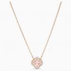 ΚΟΛΙΕ SWAROVSKI SPARKLING DANCE CLOVER, ΡΟΖ, ΕΠΙΧΡΥΣΩΜΕΝΟ ΣΕ ΧΡΥΣΗ ΡΟΖ ΑΠΟΧΡΩΣΗ